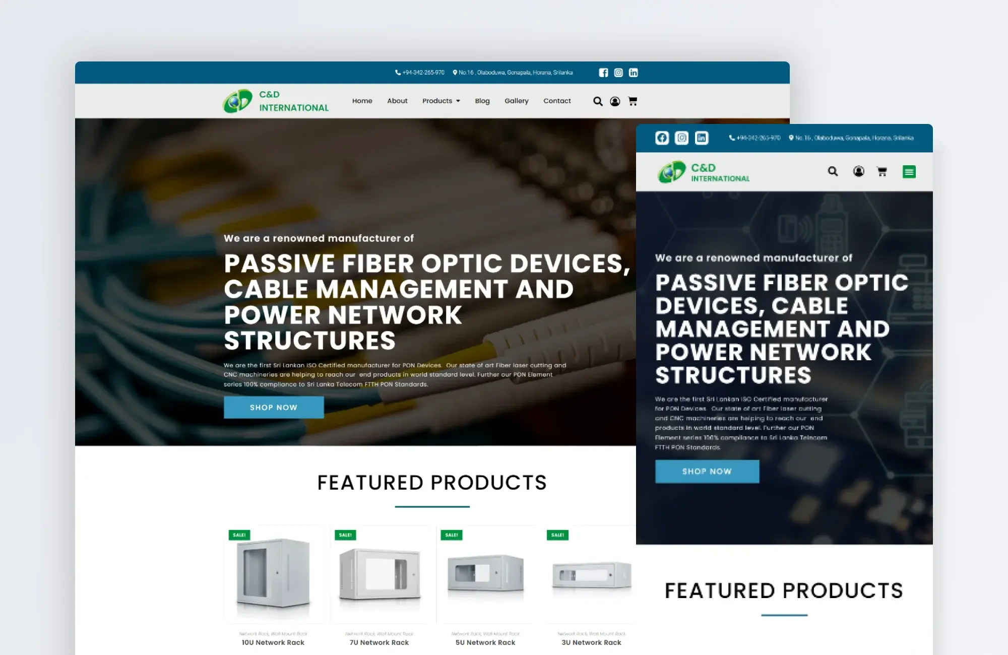 C and D International website developed by GIXEZ IT
