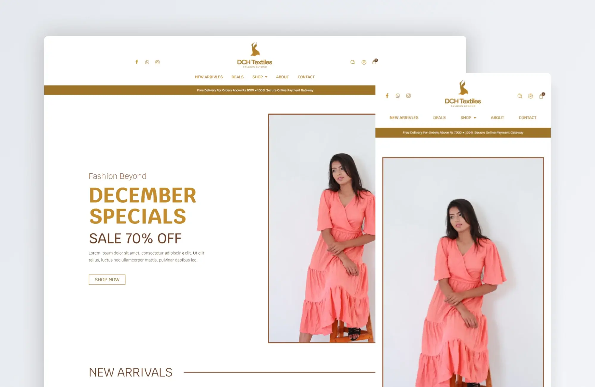DCH Textiles website