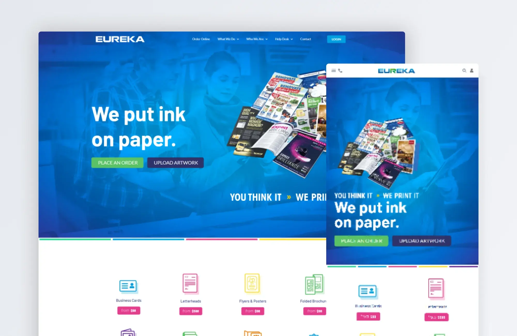 Eureka Printers website